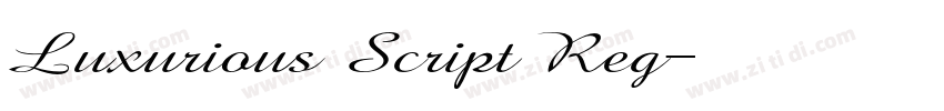 Luxurious Script Reg字体转换 Luxurious Script Reg字体转换